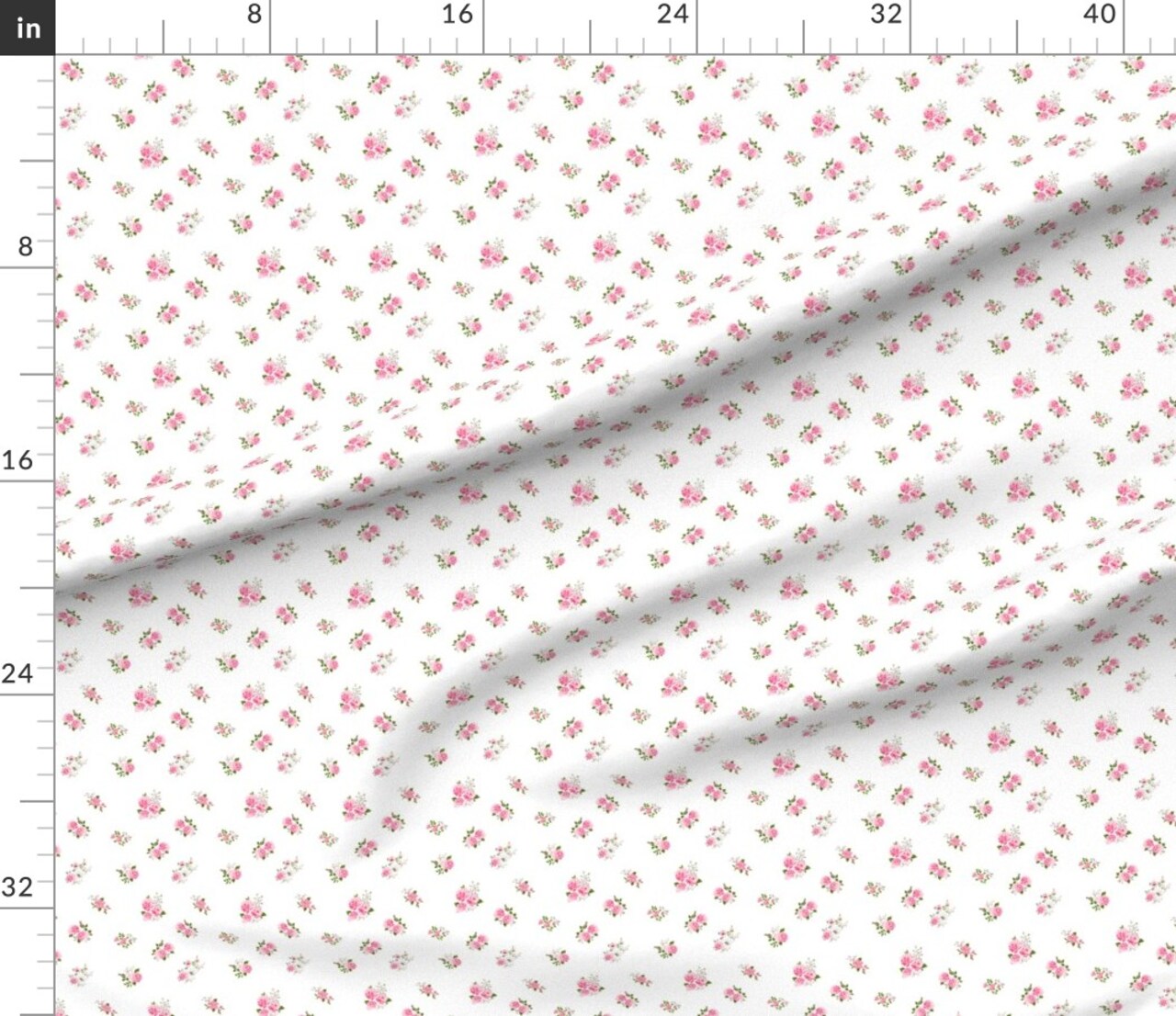Various Fabrics by the Yard or Fat Quarter Cute Pink Roses Pattern Rose Flowers Romantic Spring Floral Custom Printed Fabric by Spoonflower